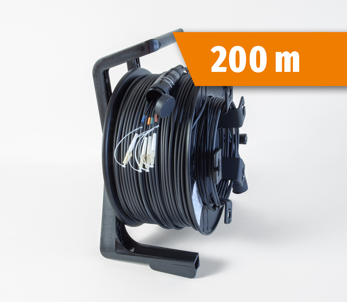 Panzerkabel LWL Pro 4xLC 200m 01A PANZERKABEL LWL PRO 4x LC Singlemode 200m – Bild 1